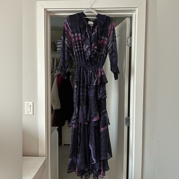 MISA Los Angeles // GORGEOUS Floral Maxi Dress Pink/Purple - Picture 5 of 5